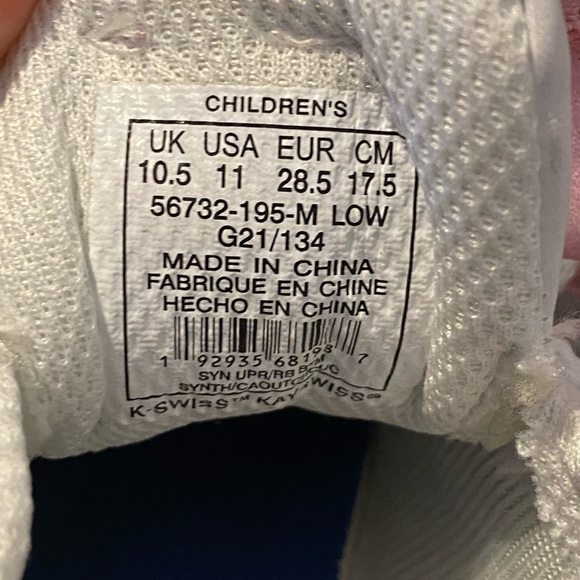 K-Swiss pink bow tennis shoes - Picture 8 of 8